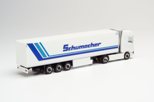311670 Herpa Scania CS 20 HD Kühlkoffer-Sattelzug "Schumacher"