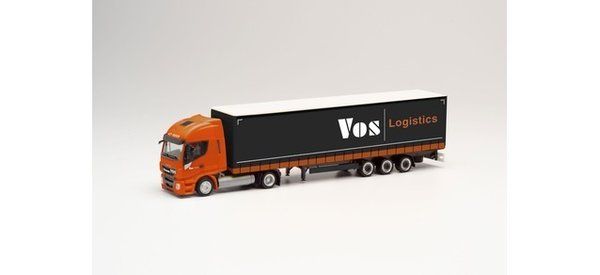 312110 Herpa Iveco Stralis NP Lowliner-Sattelzug "VOS Logistics" (Niederlande/Oss), M1:87